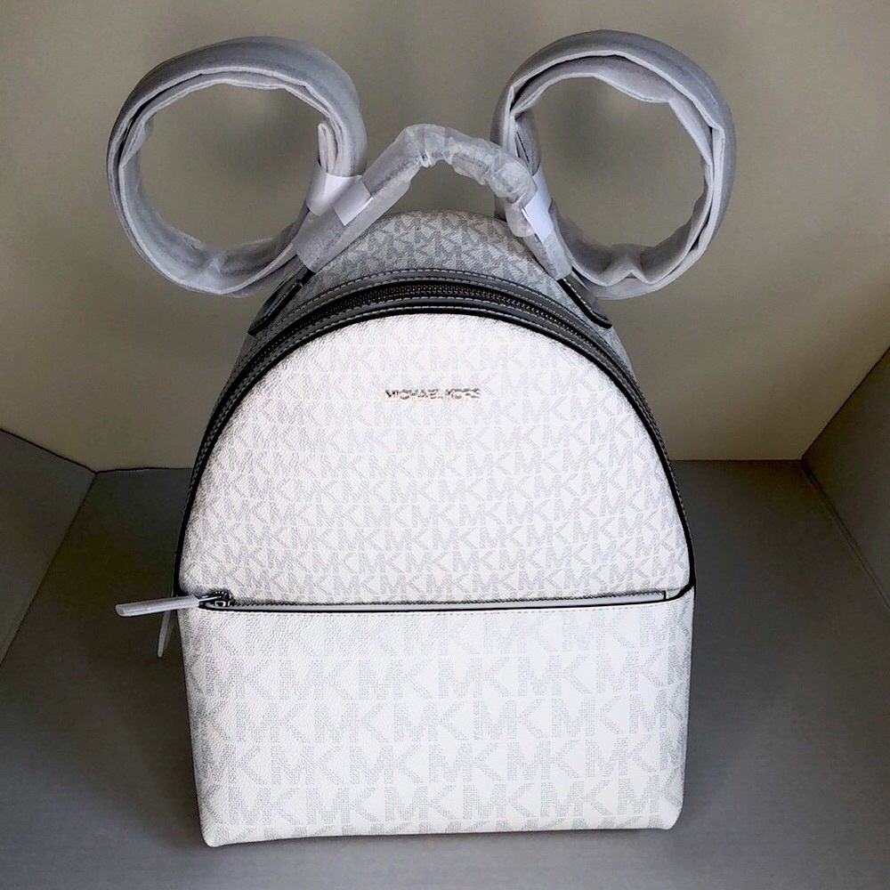 Michael Kors Silver Sheila Medium Logo Backpack